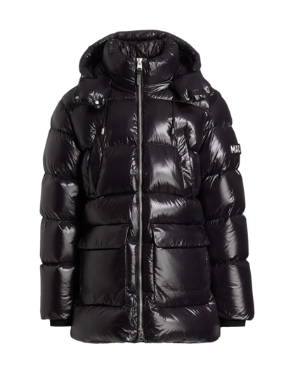 Mackage Kendrick Lustrous Hooded Down Parka In Black