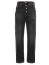 Isabel Marant Étoile Belden Jeans In Black Denim In Gray