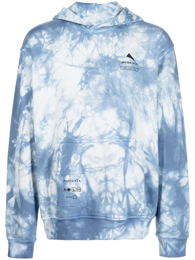 Mauna Kea Tie-dye Print Hoodie In Blue