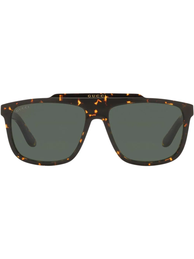 Gucci Tortoise Square-frame Sunglasses In Brown