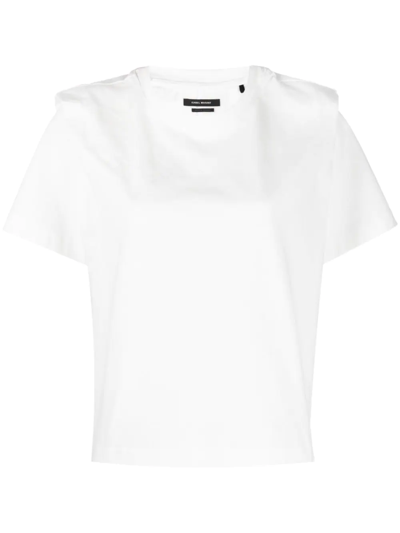 Isabel Marant Zelitos Pleat-detail T-shirt In White