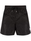 Moncler Logo-patch Swim Shorts In Black