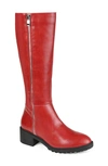 Journee Collection Morgaan Tall Boot In Red