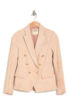 Lagence L'agence Kenzie Double Breasted Suede Blazer In Quartz