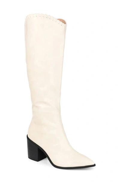 JOURNEE COLLECTION JOURNEE COLLECTION DARIA WHIPSTITCH TALL VEGAN LEATHER WESTERN BOOT