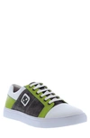 Robert Graham Men's Trixie Colorblock Mix-leather Low-top Sneakers In Charcoal