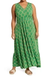 By Design Alba Deep V Maxi Dress In Morrocana