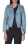 Walter Baker Allison Leather Moto Jacket In Stone