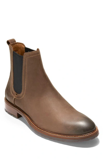 Cole Haan Warner Waterproof Leather Chelsea Boot In Chestnut 