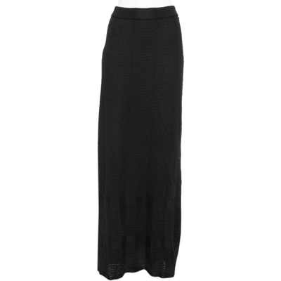 Pre-owned M Missoni Black Knit Maxi Skirt M