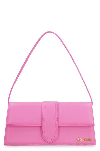 Jacquemus La Bambino Long Shoulder Bag In Neon Pink