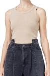 Agolde Poppy Sleeveless Tank Top In Donut