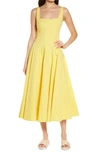 Staud Sleeveless A-line Midi Dress In Wallflower
