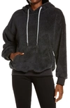 Ugg Lorya Double Face Fleece Hoodie In Ink Black