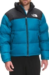 The North Face Blue And Black 1996 Retro Nuptse Puffer Jacket In Banff Blue