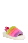 Ugg Sandalen Fluff Yeah Aus Shearling Bunt In White Multi
