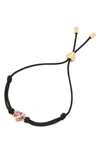 Kate Spade Gold-tone Birthday Gemstone Heart Slider Bracelet In Rose