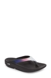 Oofos Oolala Luxe Sandal In Black Calypso