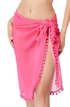 Bleu By Rod Beattie Chiffon Pareo In Rose Red
