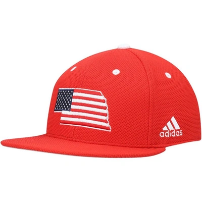 Adidas Originals Men's Adidas Scarlet Nebraska Huskers On-field Baseball Fitted Hat