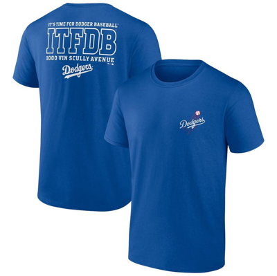 Fanatics Men's Royal Los Angeles Dodgers Iconic Bring It T-shirt