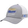 ADIDAS ORIGINALS ADIDAS GRAY/WHITE ST. LOUIS BLUES FOAM TRUCKER SNAPBACK HAT
