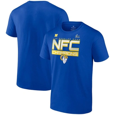 Fanatics Branded Royal Los Angeles Rams 2021 Nfc Champions Big & Tall Iconic Slant T-shirt