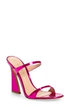 Gianvito Rossi Aura Metallic Calfskin Dual-band Sandals In Pink