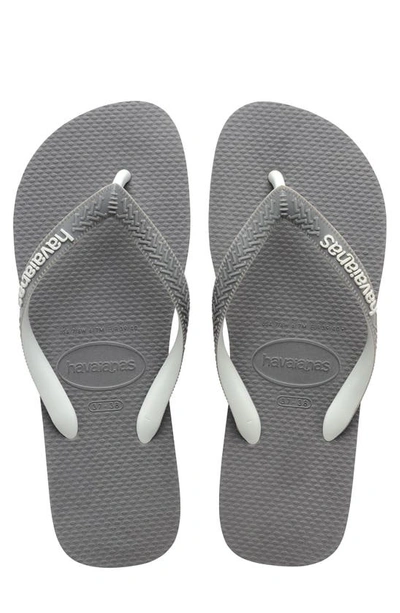 Havaianas 'top Mix' Flip Flop In Steel Grey/ Grey