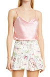 Cinq À Sept Marta Silk Satin Camisole In Pink Quartz