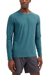 Rhone Crew Neck Long Sleeve T-shirt In Epsom Heather