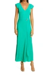 Ted Baker Noemi Belted Bias Cut Dress In Mid Green