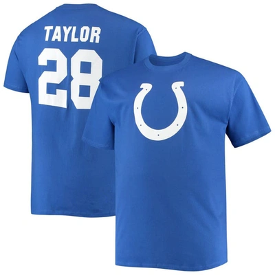 Fanatics Men's Big And Tall Jonathan Taylor Royal Indianapolis Colts Player Name Number T-shirt