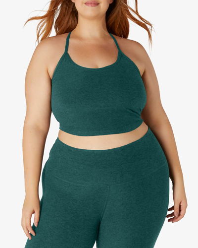 Beyond Yoga Plus Size Space-dye Slim Racerback Top In Khaki