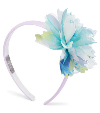 Il Gufo Kids' Floral Headband In Dark Heavenly