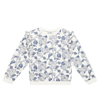 Tartine Et Chocolat Floral Cotton Sweater In Indigo