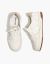 Madewell Court Sneakers In White Leather In Ivory Multi
