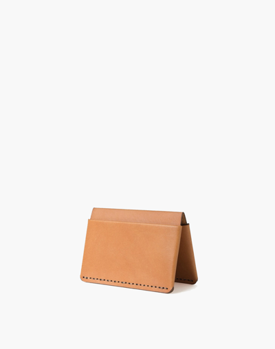 Mw Makr Leather Horizon Four Wallet In Natural