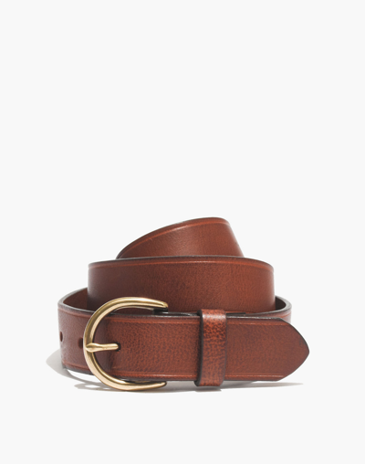 Madewell Medium Perfect Leather Belt In Pecan