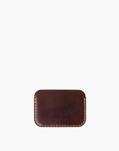 Mw Makr Leather Round Wallet In Red