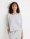 Madewell Mwl Superbrushed Easygoing Sweatshirt In Icy Hthr