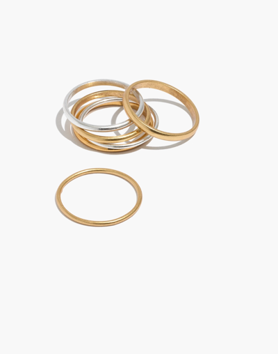 Mw Delicate Stacking Ring Set In Mixed Metal