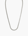 Madewell Herringbone Chain Necklace In Light Silver Ox