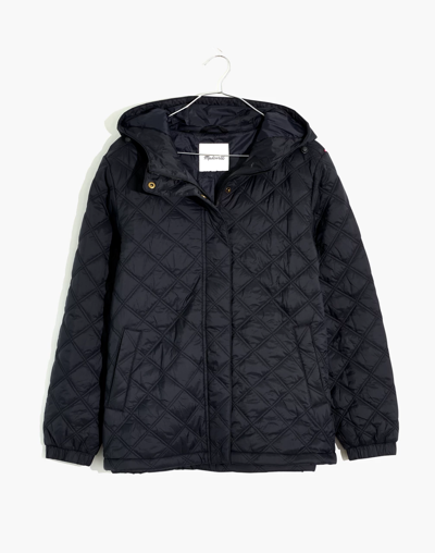 Mw Addition Quilted Packable Puffer Jacket In True Black
