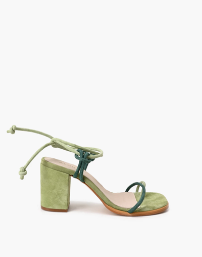 Mw Alohas Suede Grace Sandals In Green