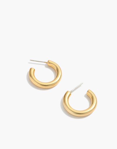 Mw Chunky Small Hoop Earrings In Vintage Gold