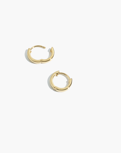 Mw Delicate Collection Demi-fine Huggie Mini Hoop Earrings In 14k Gold