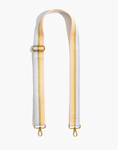Madewell The Crossbody Bag Strap: Rainbow Striped Webbing