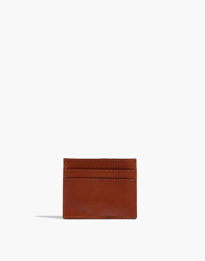 Mw The Leather Card Case In English Saddle