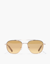 Madewell Suffolk Aviator Sunglasses In Amber Gold